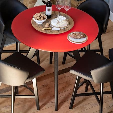 Canadel Downtown - Custom Dining GRN04242CP63MDRNF+BAS Customizable Glass Top Counter Table ...