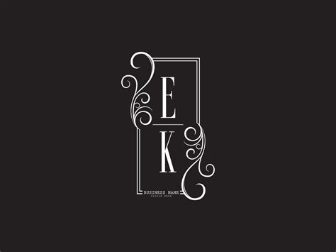 Minimalist EK Logo Icon, Letter Ek ke Luxury Logo Design 14157795 ...