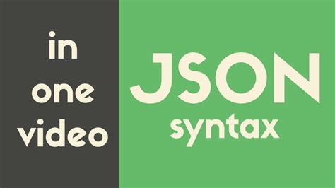 JSON Syntax | In One Video - YouTube