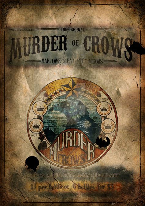 Murder of Crows Worn Poster by LordDelightfullyMad on DeviantArt