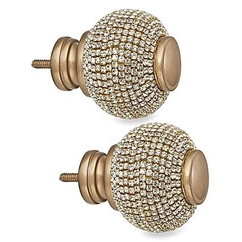 Cambria® Premier Complete Twinkle Ball Finials in Warm Gold (Set of 2) | Bed Bath & Beyond ...