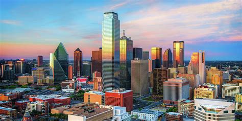 Dallas Skyline at Sunset - Texas Panorama Photograph by Gregory Ballos | Pixels
