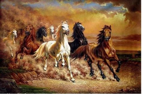 MODERN HUGE WALL ART OIL PAINTING ON CANVAS"Majestic Horse"(no framed ...