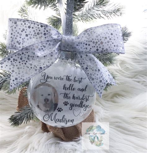 Pet Memorial Ornament - Custom Memorial Ornament - Dog Memorial Ornament - Memorial Ornament For ...