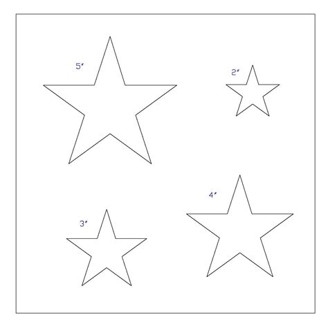 5 Pointed Star Template Free Printable