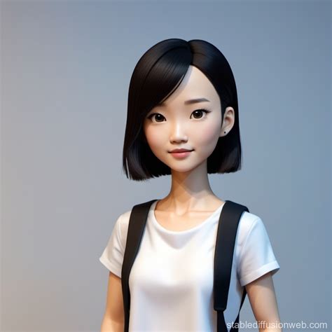 Animated Character Rainie Zhou as Snapmaker 3D Printer | Stable Diffusion Online