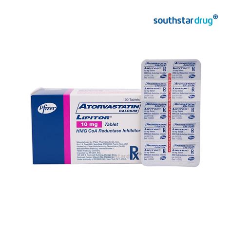 Buy Rx: Lipitor 10 mg Tablet Online | Southstar Drug