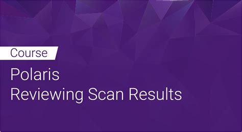 Polaris: Reviewing Scan Results