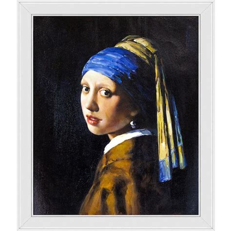 LA PASTICHE Girl with a Pearl Earring by Johannes Vermeer Gallery White ...