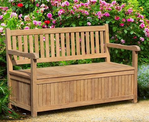 Windsor Wooden Garden Storage Bench with arms – 1.5m