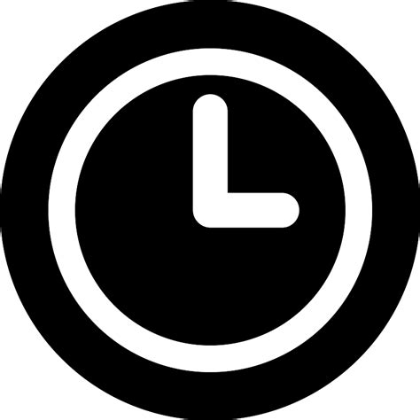 Black Clock Vector SVG Icon - SVG Repo