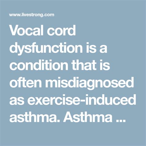 Damaged Vocal Cord Exercises | Livestrong.com | Vocal cord dysfunction ...