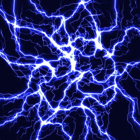 Lightning background, ice cracks pattern, thunder strikes, electric charge, blue plasma texture ...