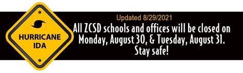 School closure updated 8/29/2021 – Zachary Community School District