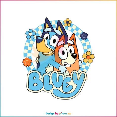 Cute Bluey And Bingo SVG Bluey Family SVG Cutting File - PeaceSVG