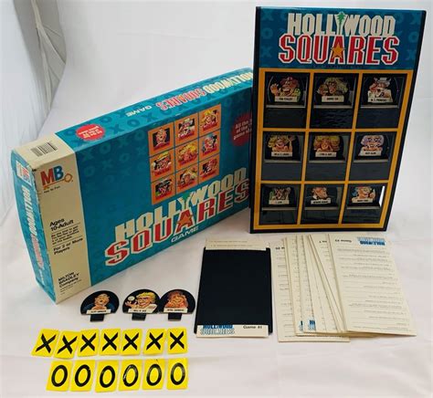 1986 Hollywood Squares Board Game Milton Bradley 4009 Complete Great ...