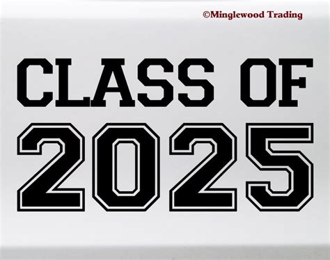 CLASS OF 2025 Vinyl Sticker Graduation High School - Etsy