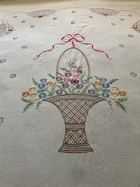 Vintage Summer Embroidered Bedspread - Etsy