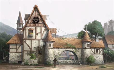 ArtStation - personal work, park hwanhee | Fantasy house, Fantasy landscape, Medieval houses