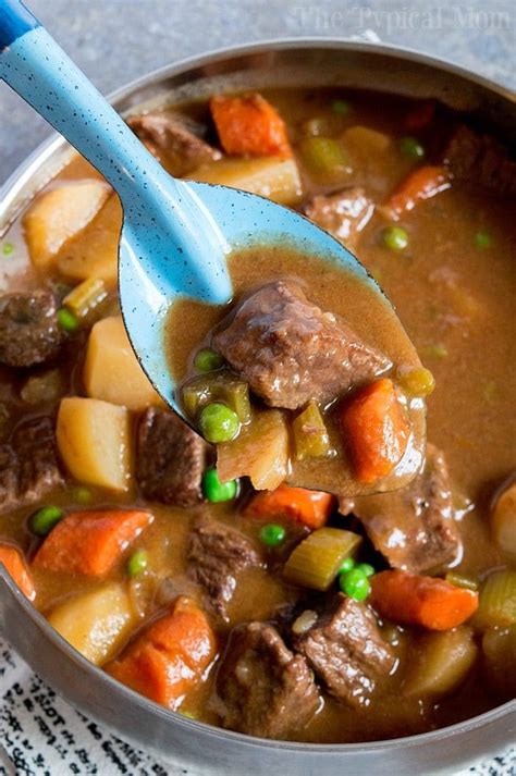 Easy Slow Cooker Beef Stew Recipe - Crockpot or Stovetop Directions Too