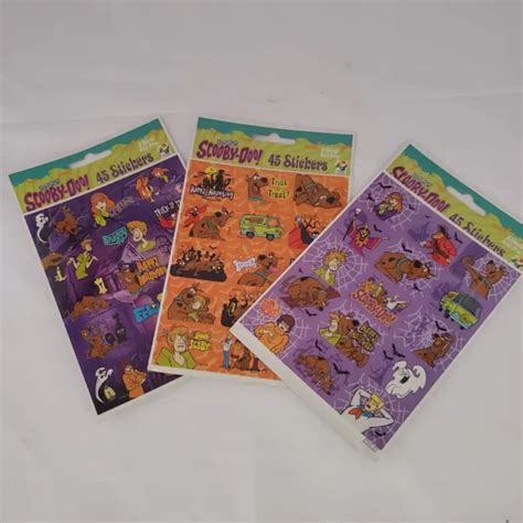 1999 HANNA BARBERA Cartoon Network Scooby-Doo Halloween Stickers 9 ...