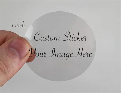 Clear Custom Stickers 1 Inch 48 Pieces Clear 1 Inch - Etsy