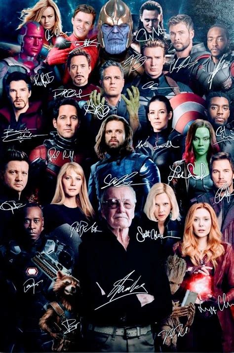 Avengers 2 Signed Cast | Marvel Superhero Posters