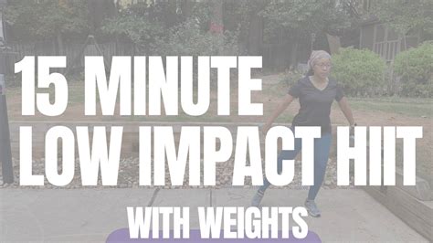 15 MINUTE LOW IMPACT HIIT // WITH WEIGHTS - YouTube