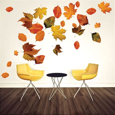 Autumn Leaves Wall Mural Decal - Seasonal Wall Decal Murals - Primedecals