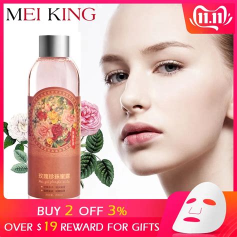 MEIKING Face serum Rose Pearl Essence Sikn care Shrink Pores Anti Aging Whitening Moisturizing ...