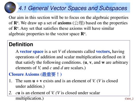 PPT - Chapter 4 General Vector Spaces PowerPoint Presentation, free download - ID:931834