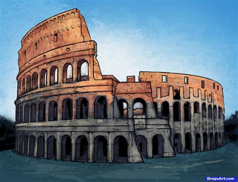 Colosseum Rome Drawing at PaintingValley.com | Explore collection of ...