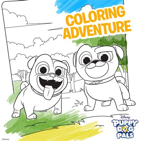 Puppy Dog Pals Coloring Pages Bingo - kidsworksheetfun