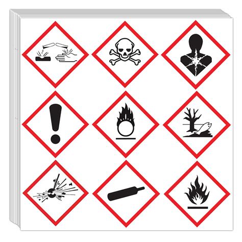 Buy GHS Batch Pictogram Stickers Labels , OSHA Compliant, 2" x 2 ...