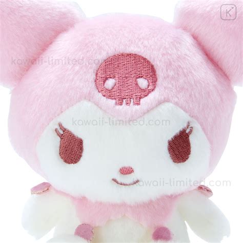 Japan Sanrio Sitting Plush Toy - Kuromi / Dull Pink | Kawaii Limited