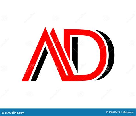 Letter AD Logo Design Template Elements Stock Vector - Illustration of ...