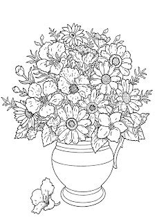 Flower Bouquet Coloring Pages - Flower Coloring Page