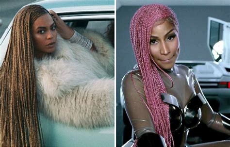 Nicki Minaj's Pink Braids Are Reminiscent to Beyonce's Lemonade Hair ...