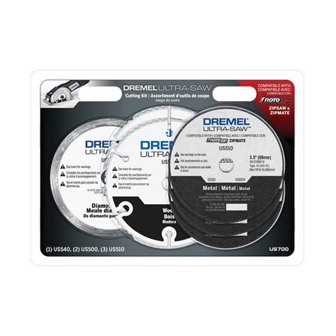 Dremel US700 Ultra-Saw Assorted Tile, Wood & Metal Cutting Wheel Kit ...