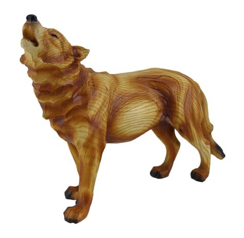 Zeckos Call of the Wild Wood Look Howling Wolf Statue 12 inch - Walmart.com