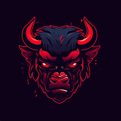 A logo of a angry bull devil head, designed in esports illustration ...