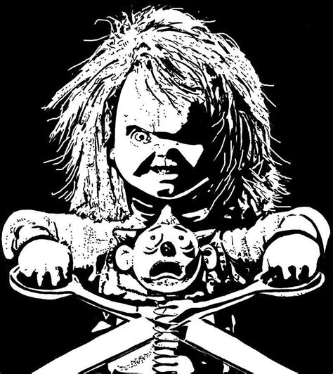 Chucky | Chucky drawing, Horror movie art, Dark art illustrations