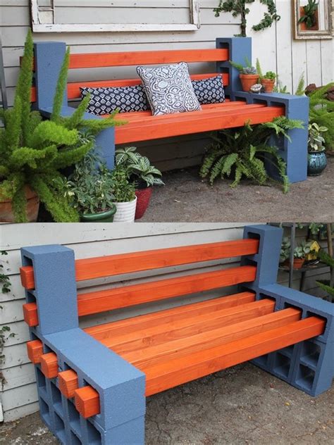 Cinder Block Bench: Easy & Simple DIY Ideas | Cinder block bench, Patio ...