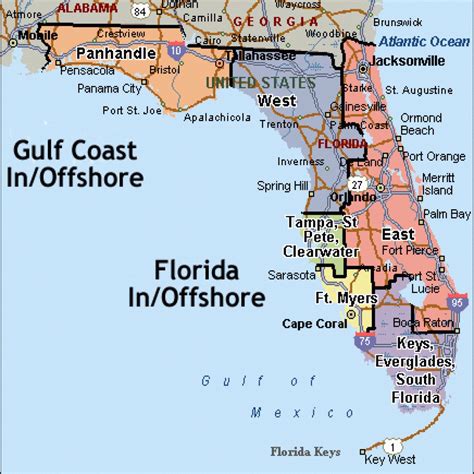 Map Of Florida Beaches On The Gulf Side - Free Printable Maps