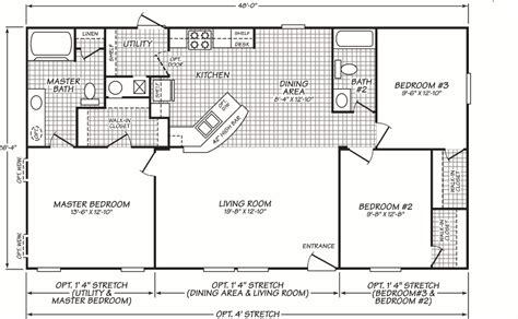 Double Wide Mobile Home Floor Plans 2 Bed With Porch / Lovely Single Wide Mobile Home Floor ...