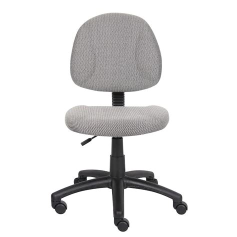 Boss Office Products Grey Contemporary Ergonomic Adjustable Height Swivel Upholstered Task Chair ...