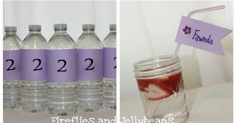 Fireflies and Jellybeans: Bottle Labels and Straw Flags for a Birthday Party with Lifestyle Crafts