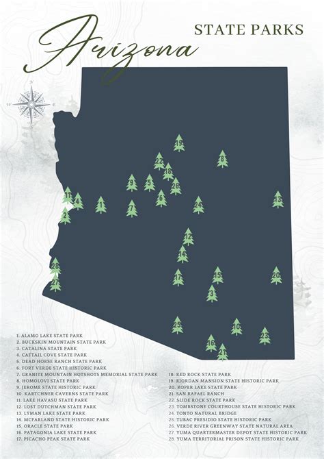 State Parks In Arizona Map - Gretal Gilbertine