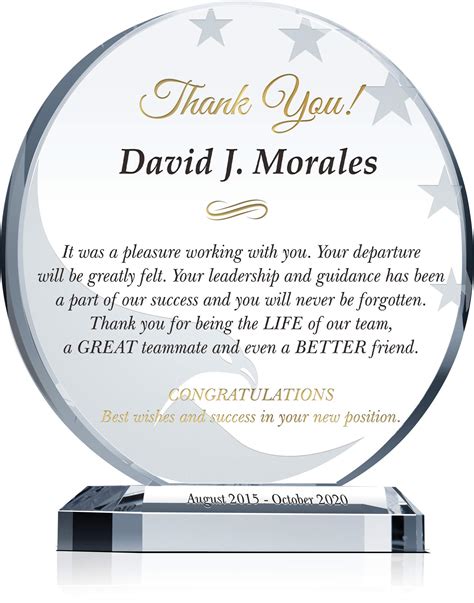 Farewell Memento Design Farewell Gift Plaque For Boss - vrogue.co