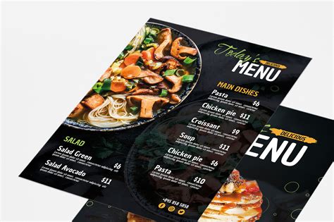 Free Today's Menu Template – Free Print templates, Templates | pixelify.net